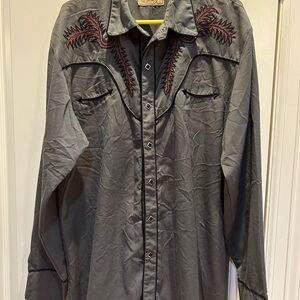 Scully men XL gunfighter pearl snap cowboy shirt